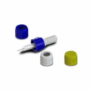 14 mm Plastic Cap with perforation for dropper set. Code: T-1402